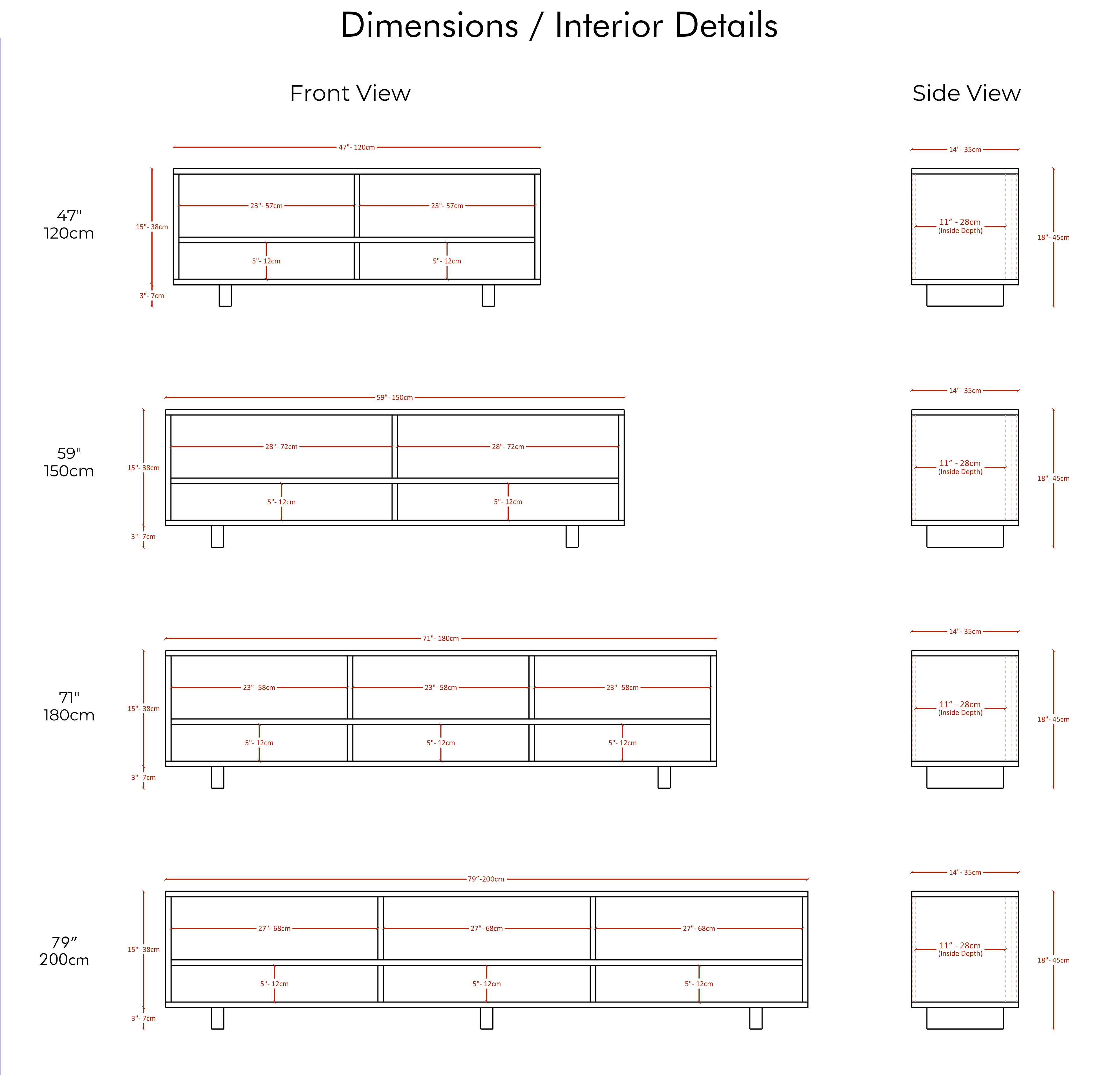 Masif Ahşap Açık Bölmeli Tv Ünitesi