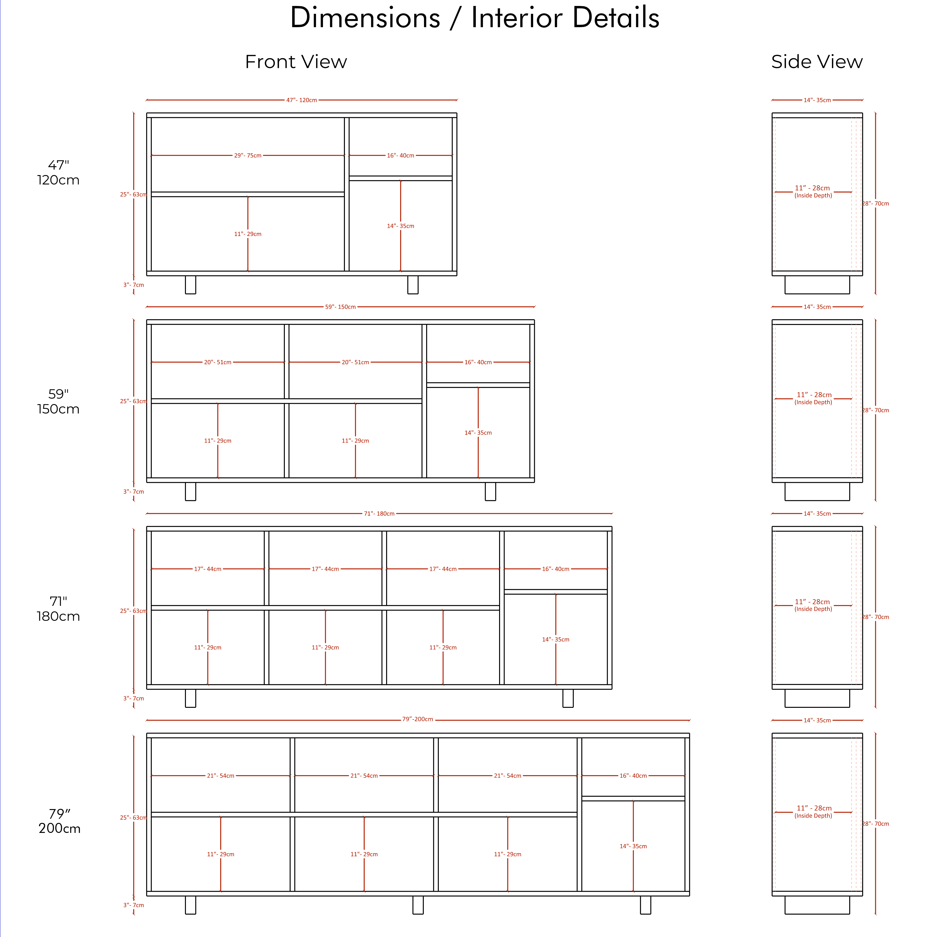 Masif Ahşap Yarı Açık Büfe