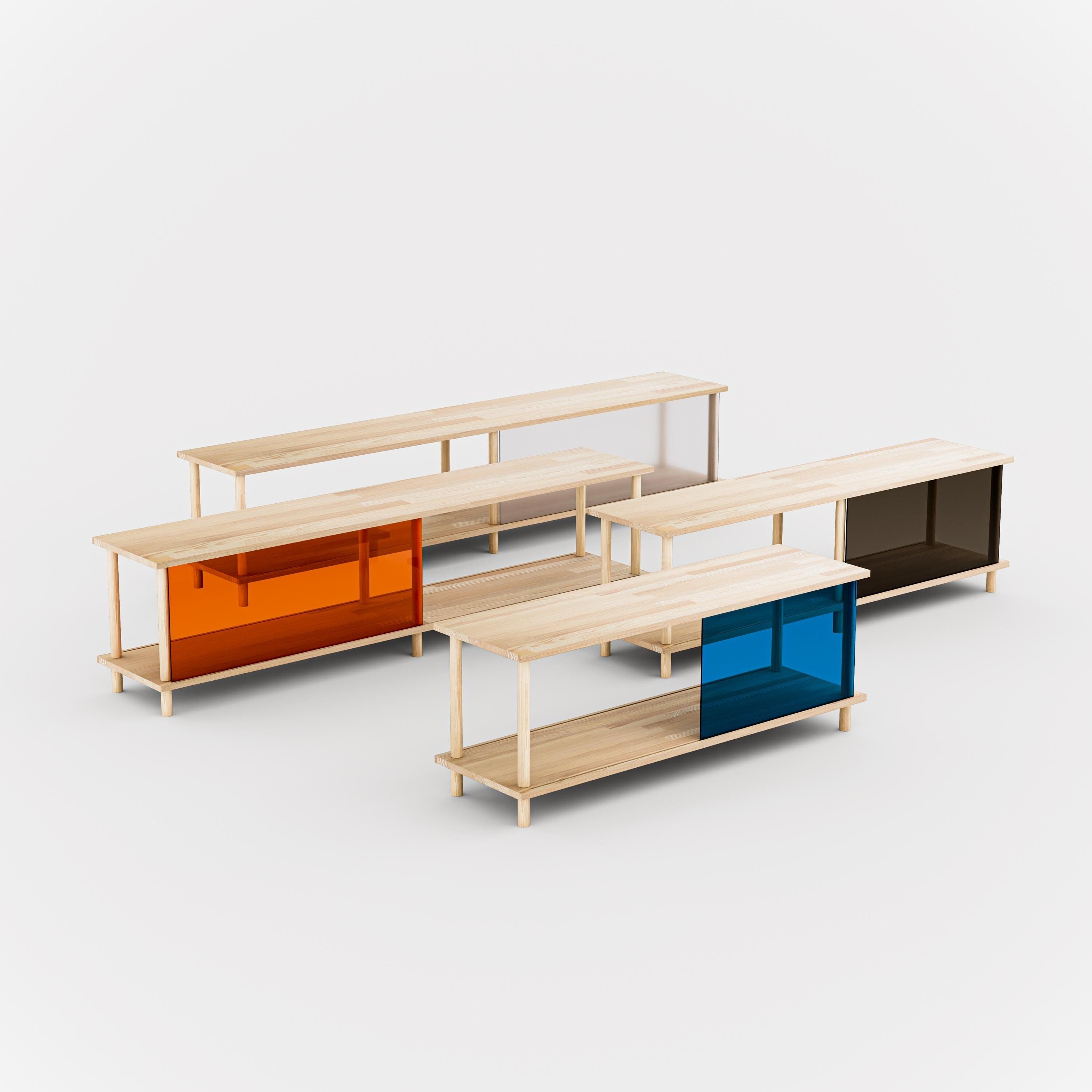 Renkli Kapak Seçenekli Açık Tv Ünitesi & Kitaplık