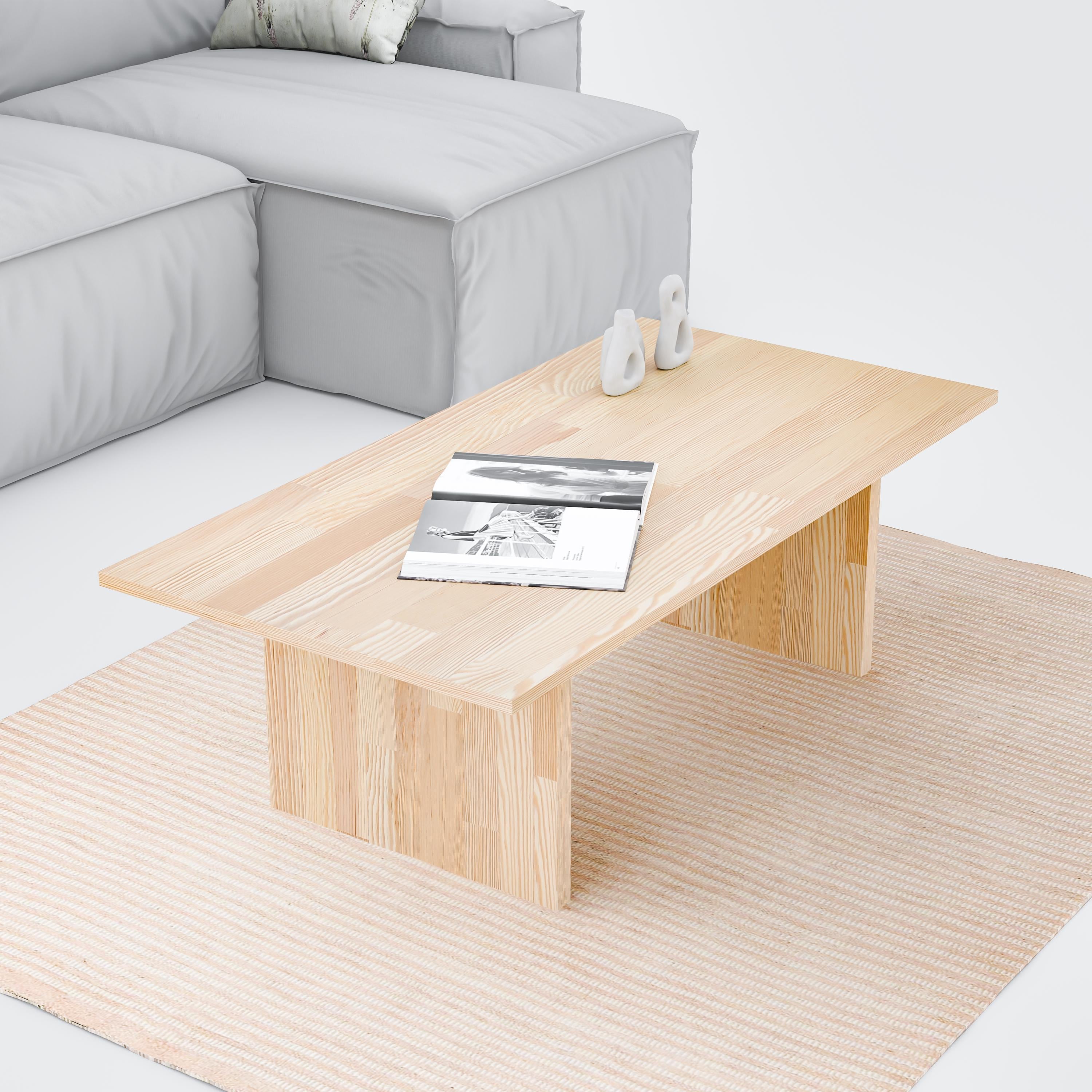 Masif Ahşap Minimalist Orta Sehpa