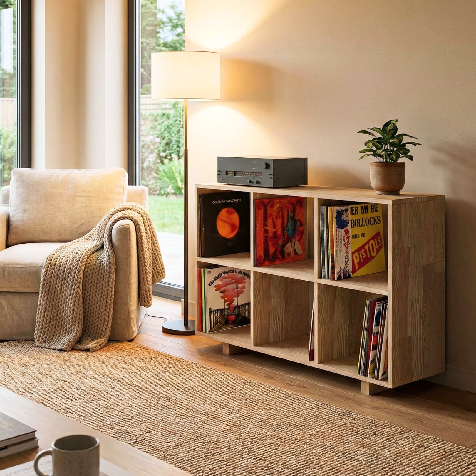 Masif Ahşap Açık Raf Ünitesi