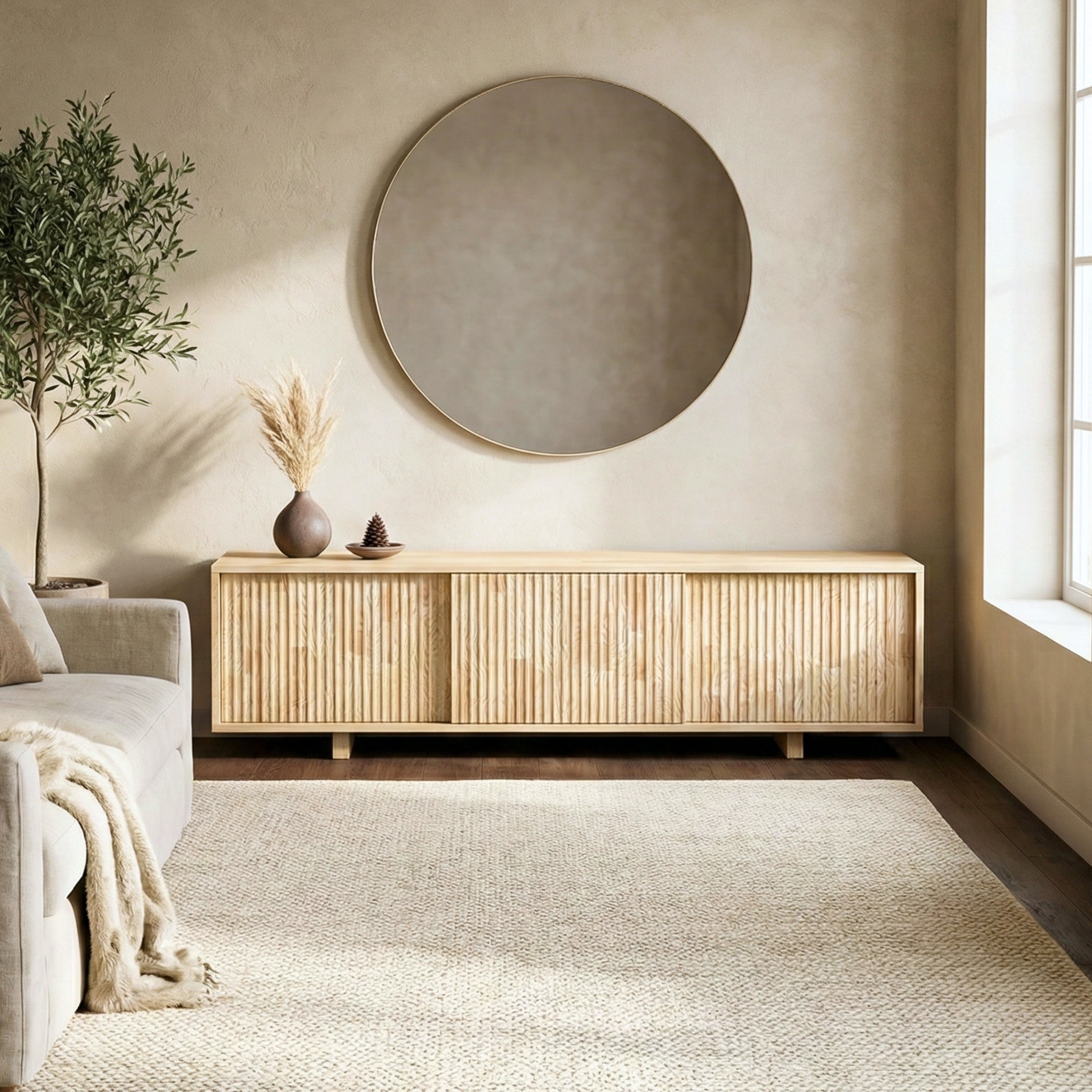 Masif Ahşap Tv Ünitesi